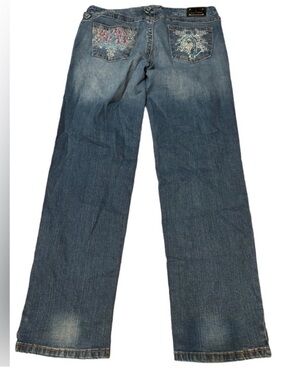 Baby Phat Y2K Bedazzled jeans Bedazzled back pockets Distressed